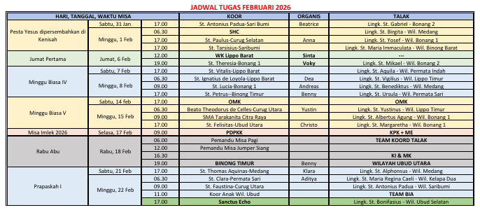 Koor & Tata Laksana Februari 2026